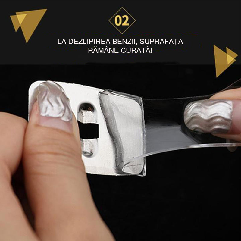 Banda Dublu Adeziva Transparenta NANO MAGIC, Rezistenta, Reutilizabila, Nu lasa urme