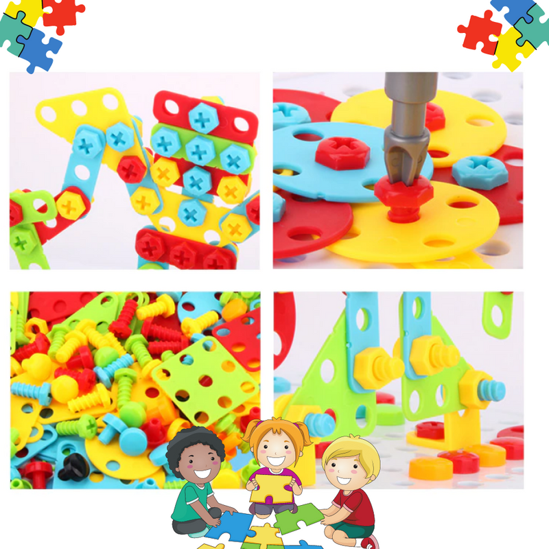 Puzzle creativ, Constructie, Copii, Jucarie