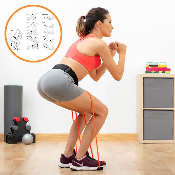 Curea Fitness pentru fese, abdomen și coapse, Tonifiere, Accesoriu, Confortabil